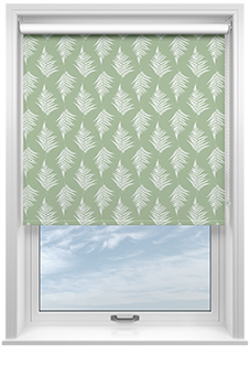 Delicate Ferns, Green - Roller Blind